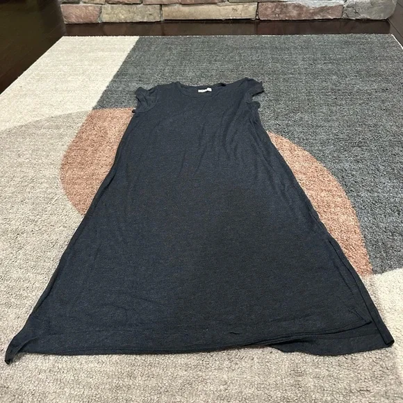 Madewell Relaxed Midi Tee Dress in Grey Size M - Picture 4 of 5